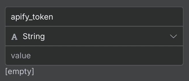 Apify configuration